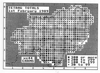 Tetrad Totals 1st February 1989